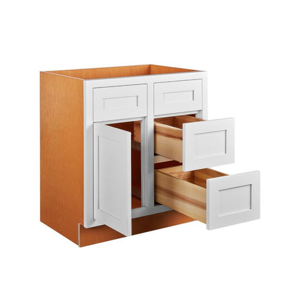 D1-VSD3021R Snow White Vanity Sink Base drawer  30" Right