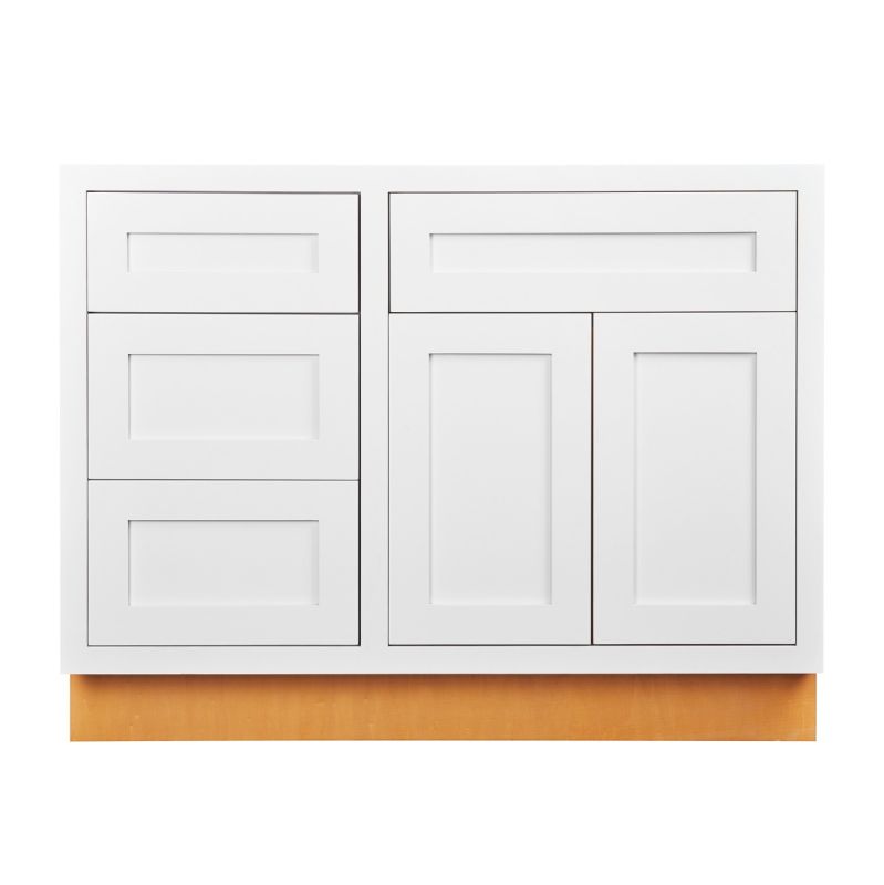 D1-VSD4221L Snow White Vanity Sink Base drawer  42" Left