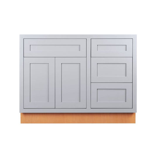 D1-VSD4221R Snow White Vanity Sink Base drawer  42" Right